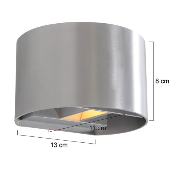 Industriële wandlamp Muro staal - Afbeelding 6
