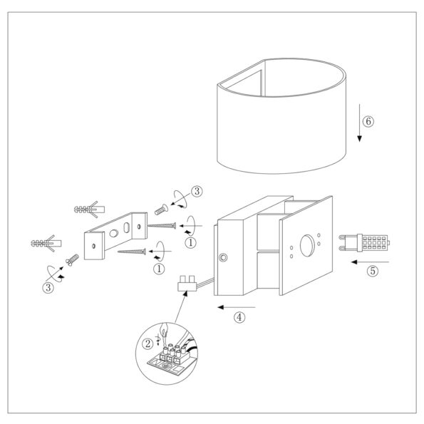 Industriële wandlamp Muro staal - Afbeelding 8