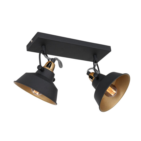 Industriële wandlamp Nove zwart - Afbeelding 9