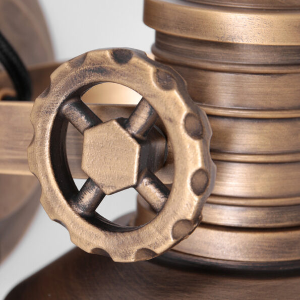 Industriële wandlamp Sprocket brons - Afbeelding 13
