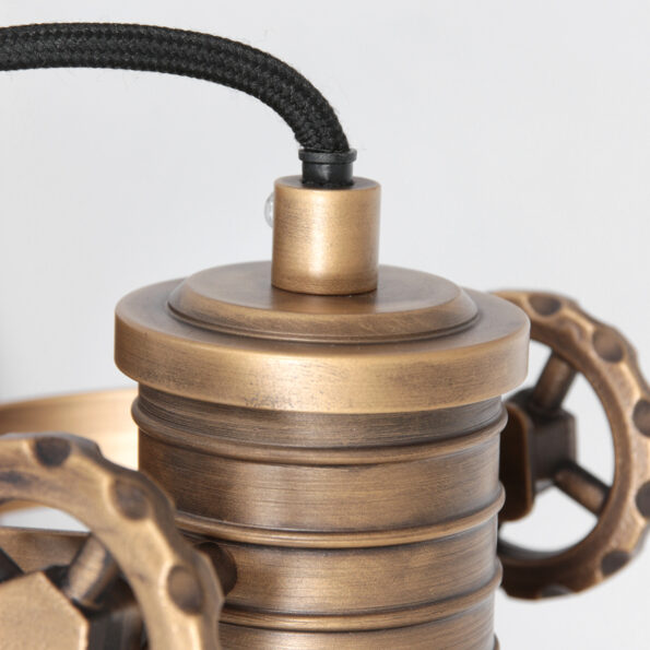 Industriële wandlamp Sprocket brons - Afbeelding 3