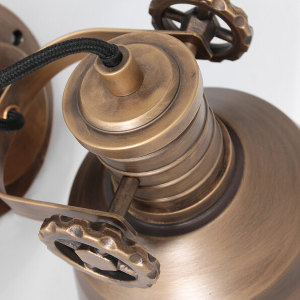 Industriële wandlamp Sprocket brons - Afbeelding 4