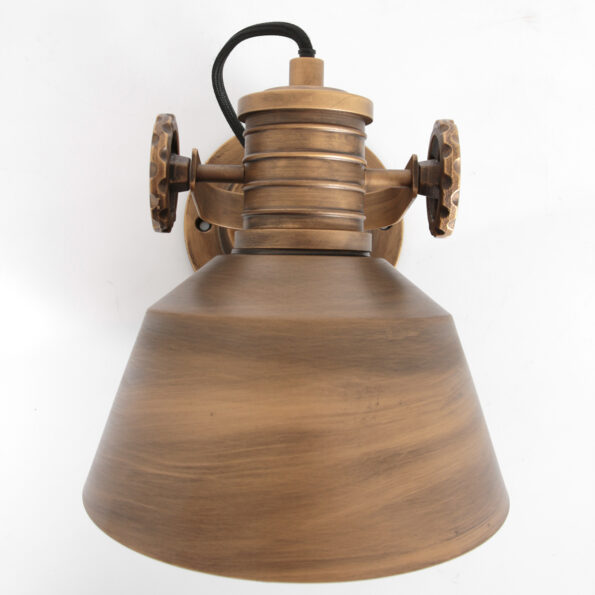 Industriële wandlamp Sprocket brons - Afbeelding 9