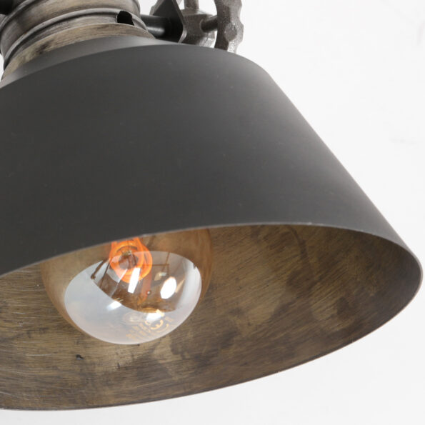 Industriële wandlamp Sprocket zwart - Afbeelding 5