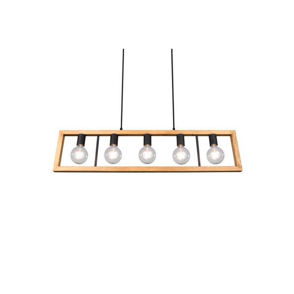 Industriële hanglamp Agra zwart - Afbeelding 6