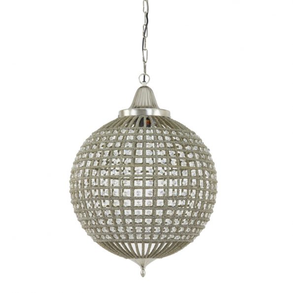 Industriële hanglamp Cheyenne nikkel - Afbeelding 2