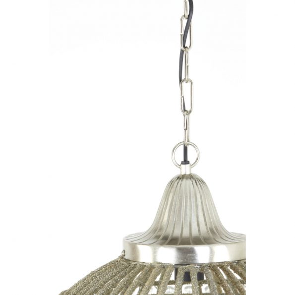 Industriële hanglamp Cheyenne nikkel - Afbeelding 4