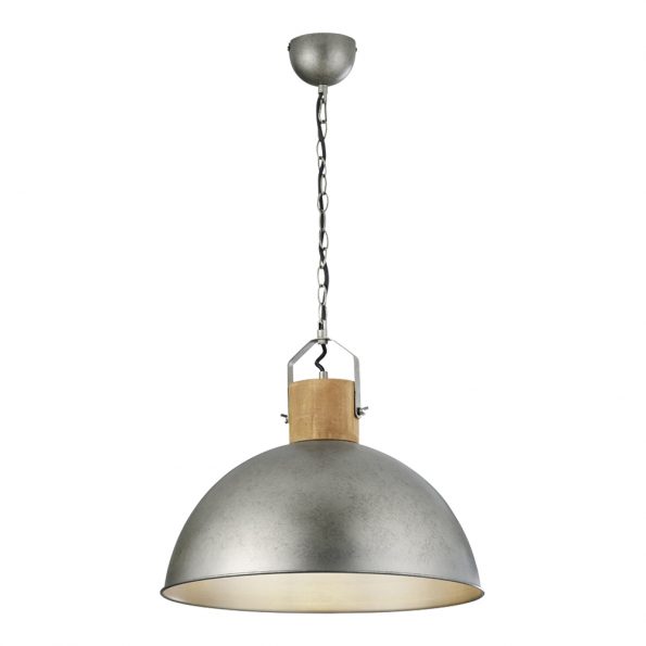 Industriële hanglamp Delhi nikkel ø 45 cm