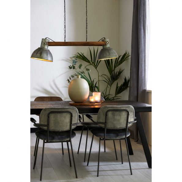 Industriële hanglamp Elay bruin - Afbeelding 3