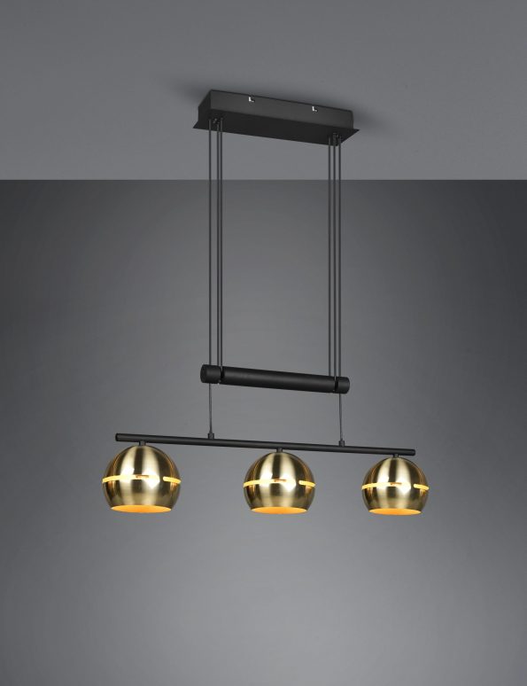 Industriële hanglamp Fletcher messing - Afbeelding 3