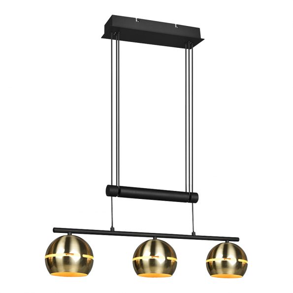 Industriële hanglamp Fletcher messing