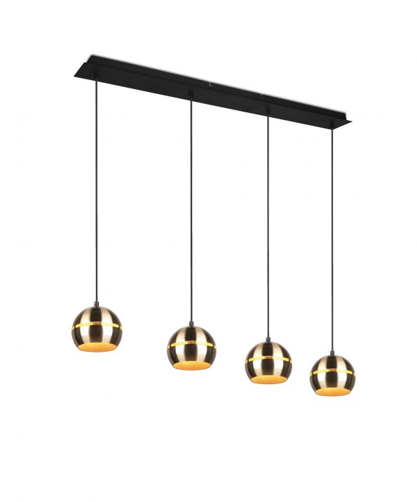 Industriële hanglamp Fletcher messing - Afbeelding 2