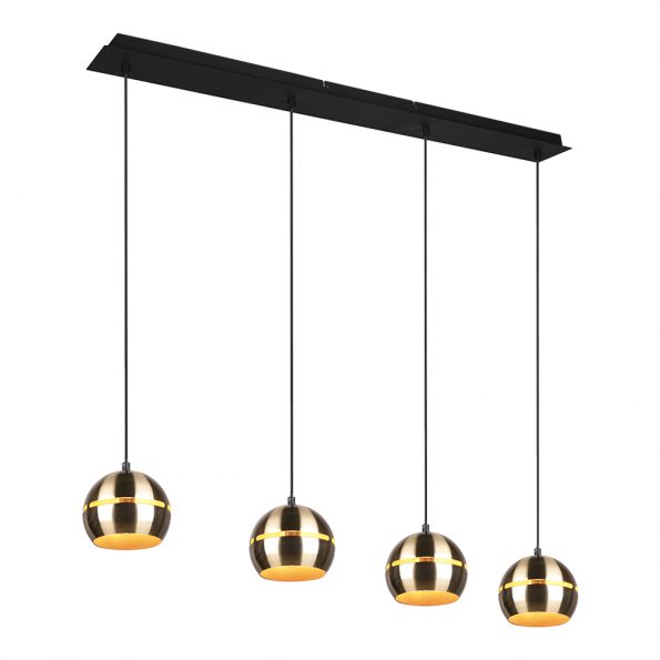 Industriële hanglamp Fletcher messing