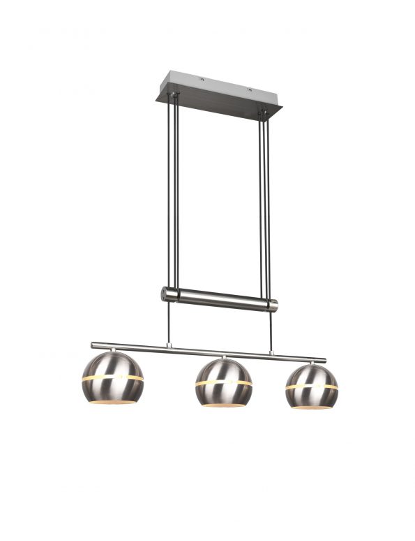 Industriële hanglamp Fletcher nikkel - Afbeelding 2
