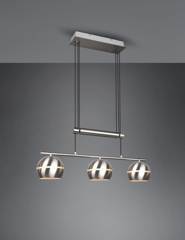 Industriële hanglamp Fletcher nikkel - Afbeelding 3