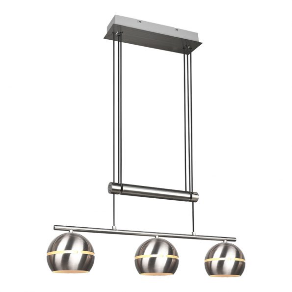 Industriële hanglamp Fletcher nikkel
