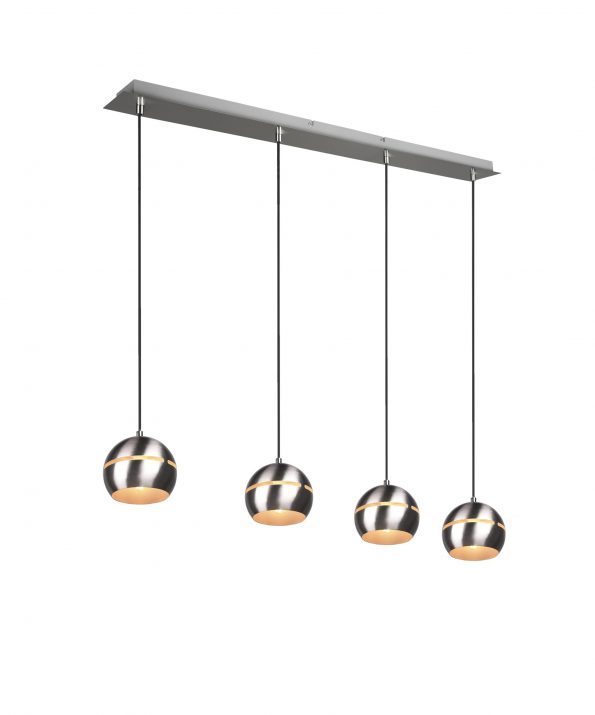 Industriële hanglamp Fletcher nikkel - Afbeelding 2