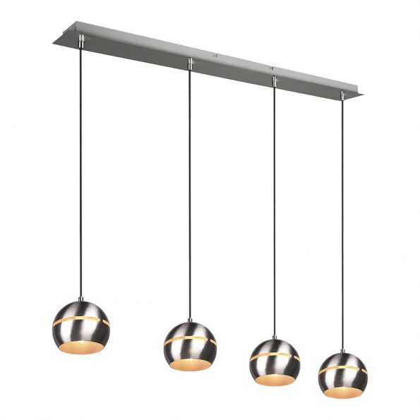 Industriële hanglamp Fletcher nikkel