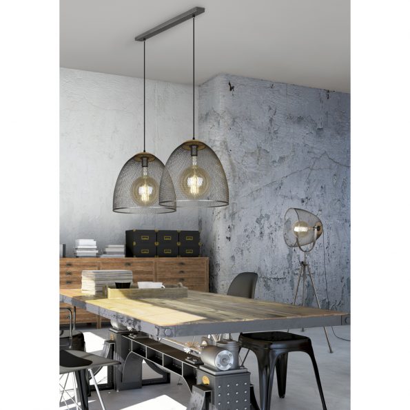 Industriële hanglamp Ivar nikkel ø 40 cm - Afbeelding 3