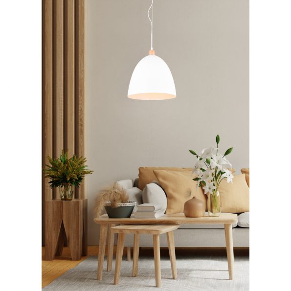 Industriële hanglamp Jagger wit ø 40 cm - Afbeelding 2
