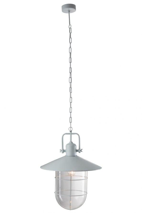 Industriële hanglamp Leo grijs - Afbeelding 3