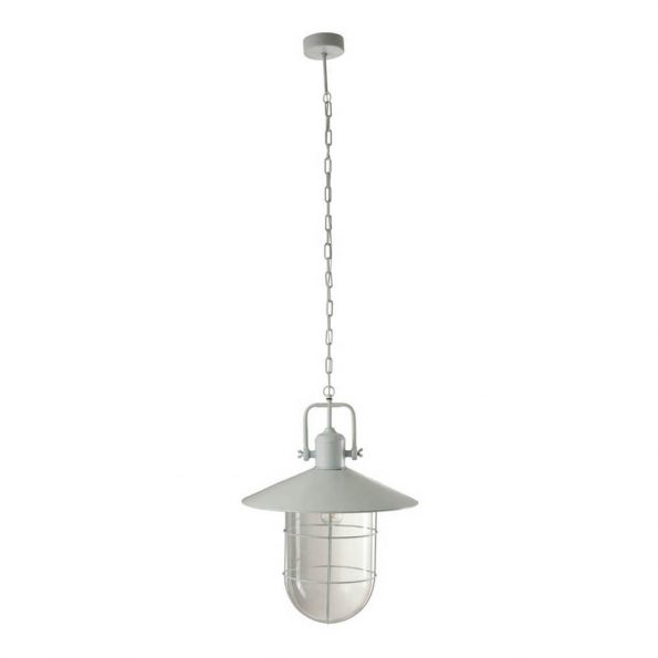 Industriële hanglamp Leo grijs