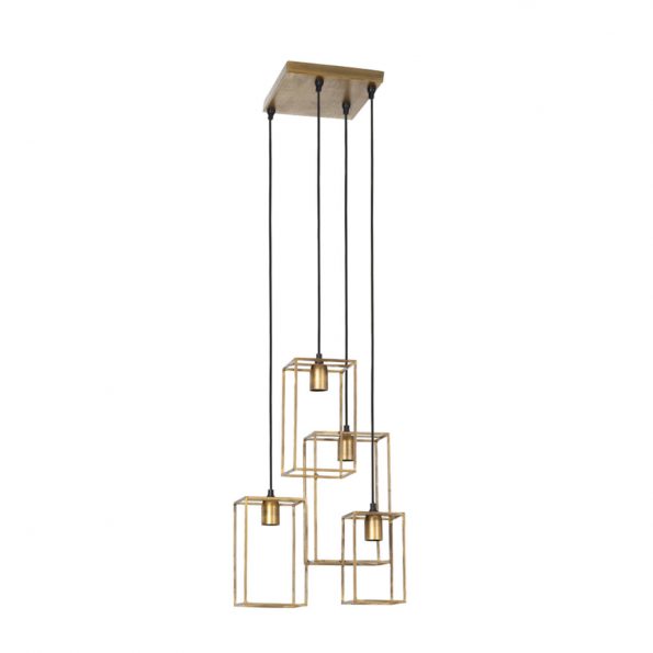 Industriële hanglamp Marley goud - Afbeelding 2