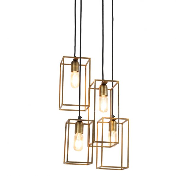Industriële hanglamp Marley goud - Afbeelding 3