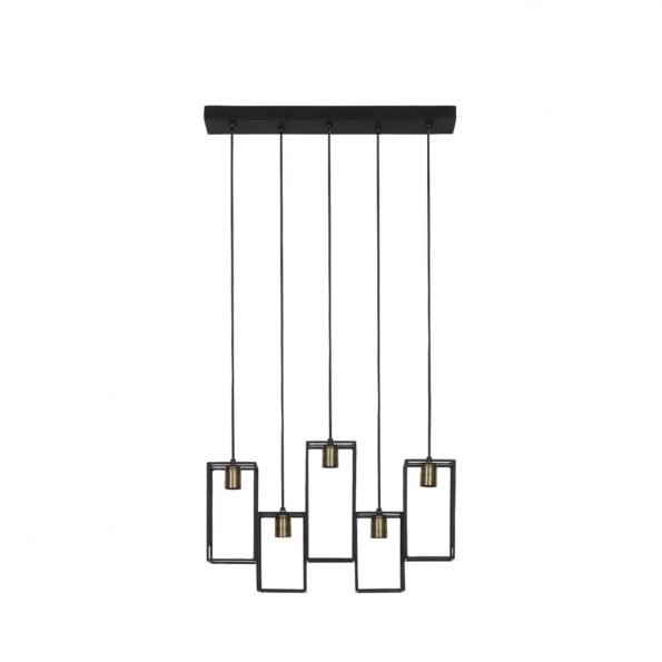 Industriële hanglamp Marley zwart - Afbeelding 2