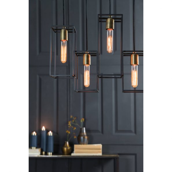 Industriële hanglamp Marley zwart - Afbeelding 3