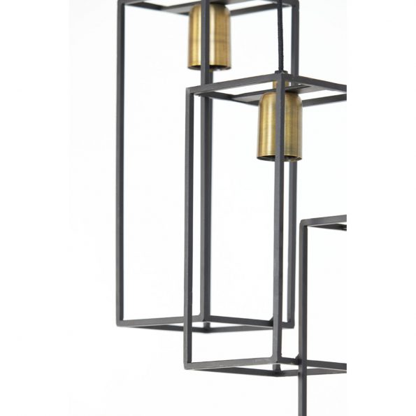 Industriële hanglamp Marley zwart - Afbeelding 6