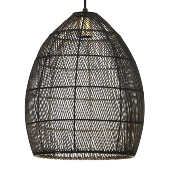 Industriële hanglamp Meya zwart