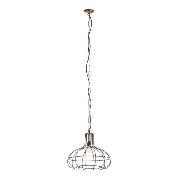 Industriële hanglamp Pear poly koper