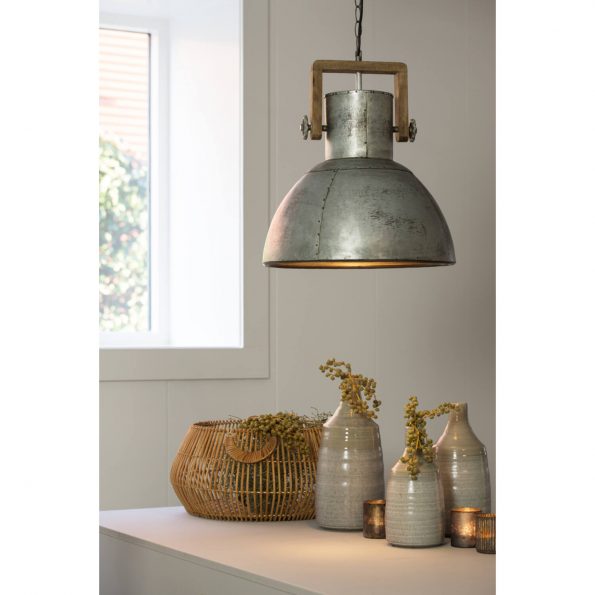 Industriële hanglamp Shelly staal - Afbeelding 3