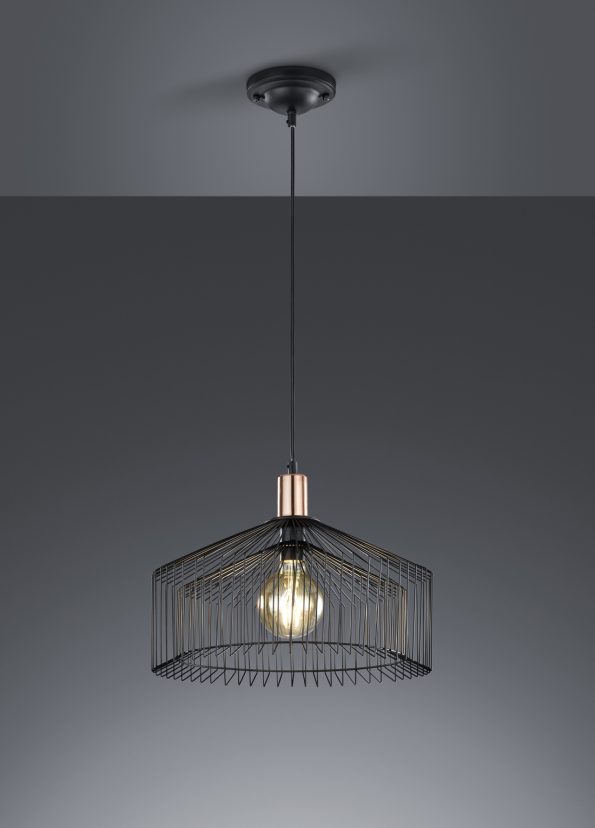 Industriële hanglamp Tanja zwart ø 39 cm - Afbeelding 4