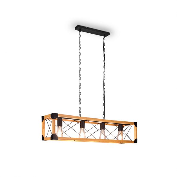 Industriële hanglamp Tenali zwart - Afbeelding 7