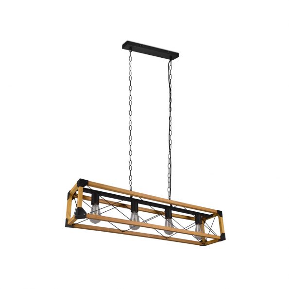 Industriële hanglamp Tenali zwart - Afbeelding 8