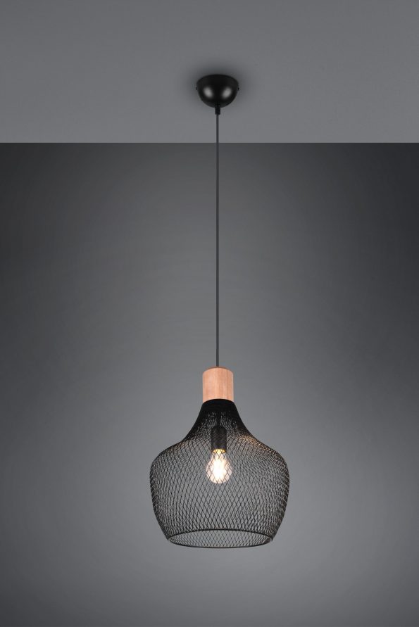 Industriële hanglamp Valeria zwart ø 33 cm - Afbeelding 2