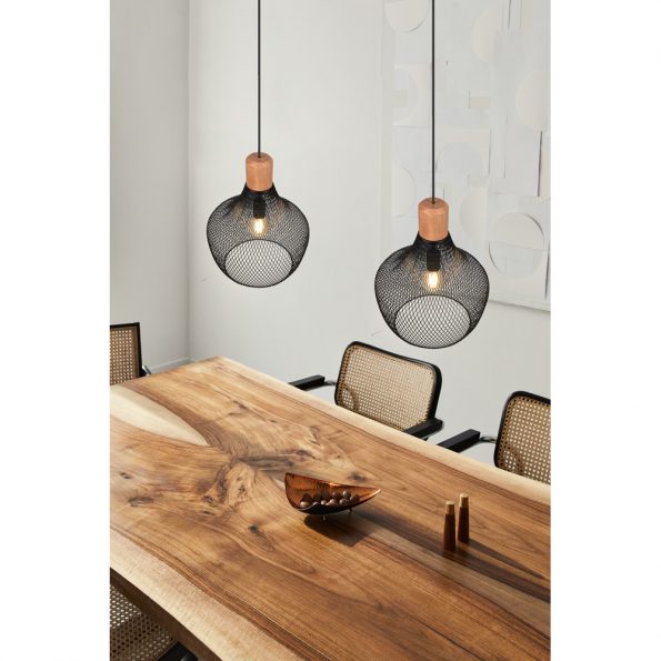 Industriële hanglamp Valeria zwart ø 33 cm - Afbeelding 7