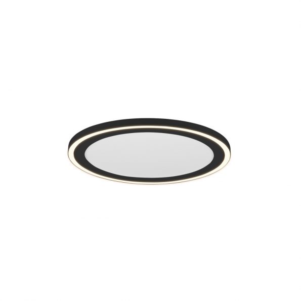 Industriële plafonniere Carus zwart ø 43 cm - Afbeelding 3