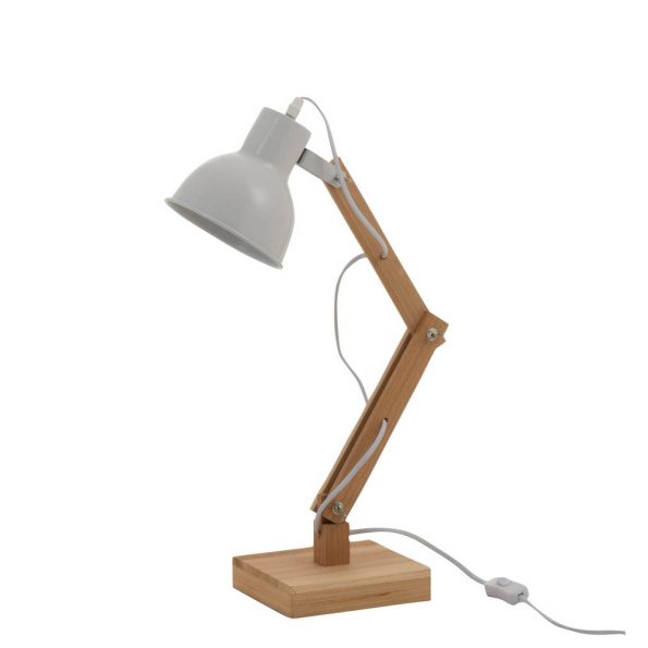 Industriële tafellamp Denis spruce wit - Afbeelding 2