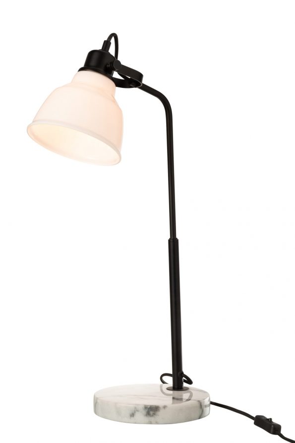 Industriële tafellamp Magali wit - Afbeelding 3