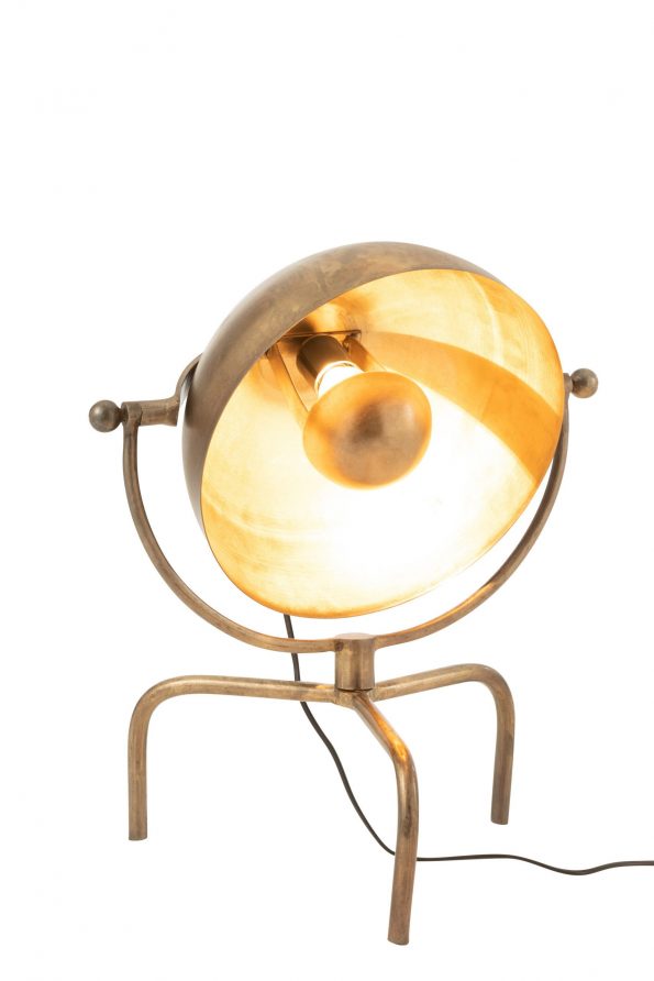 Industriële tafellamp Quincy brons - Afbeelding 3