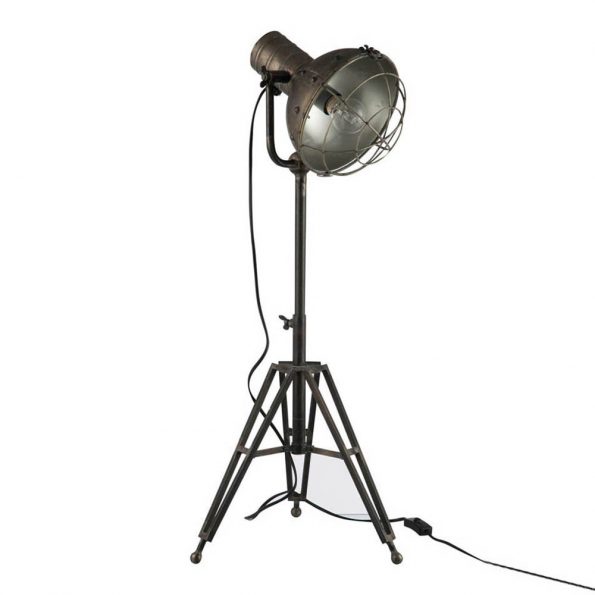 Industriële vloerlamp Cooper grijs