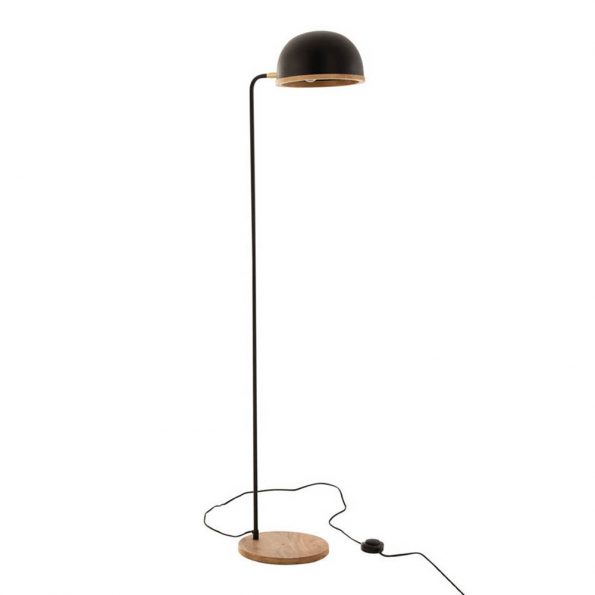 Industriële vloerlamp Evy zwart