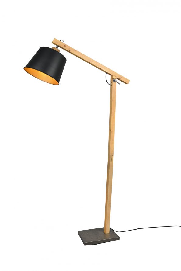Industriële vloerlamp Harris zwart ø 26 cm - Afbeelding 2