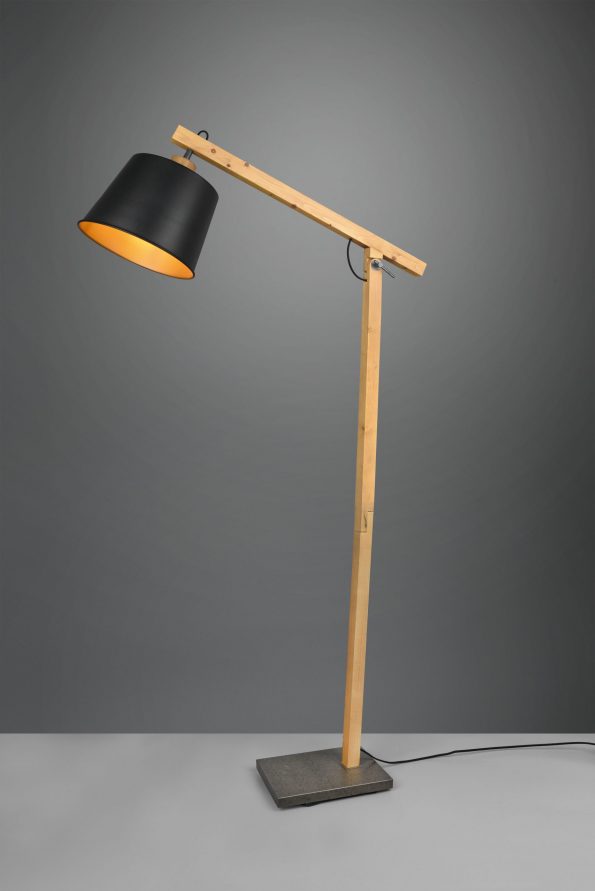 Industriële vloerlamp Harris zwart ø 26 cm - Afbeelding 3