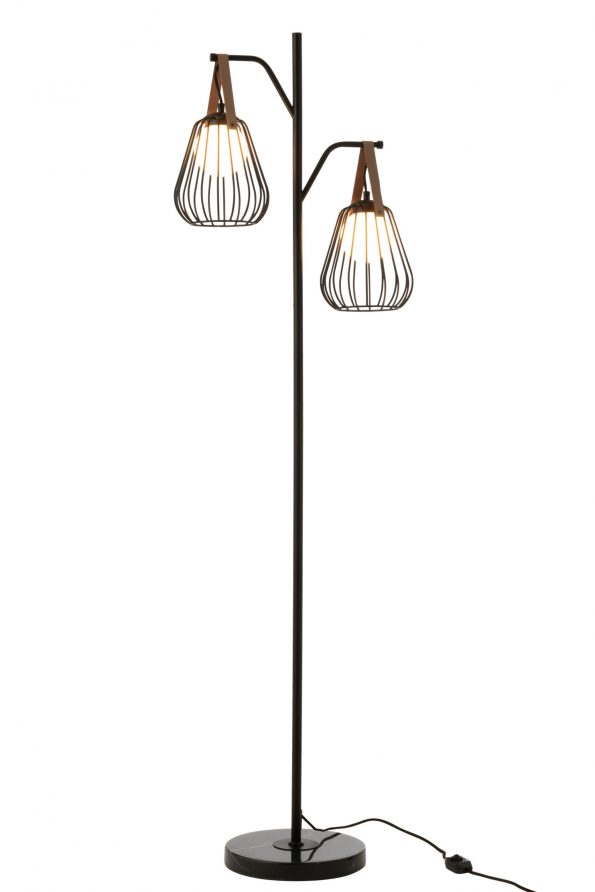 Industriële vloerlamp Ignes zwart - Afbeelding 4