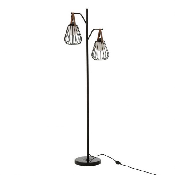Industriële vloerlamp Ignes zwart