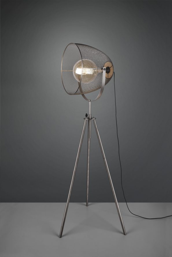 Industriële vloerlamp Ivar nikkel ø 69 cm - Afbeelding 3